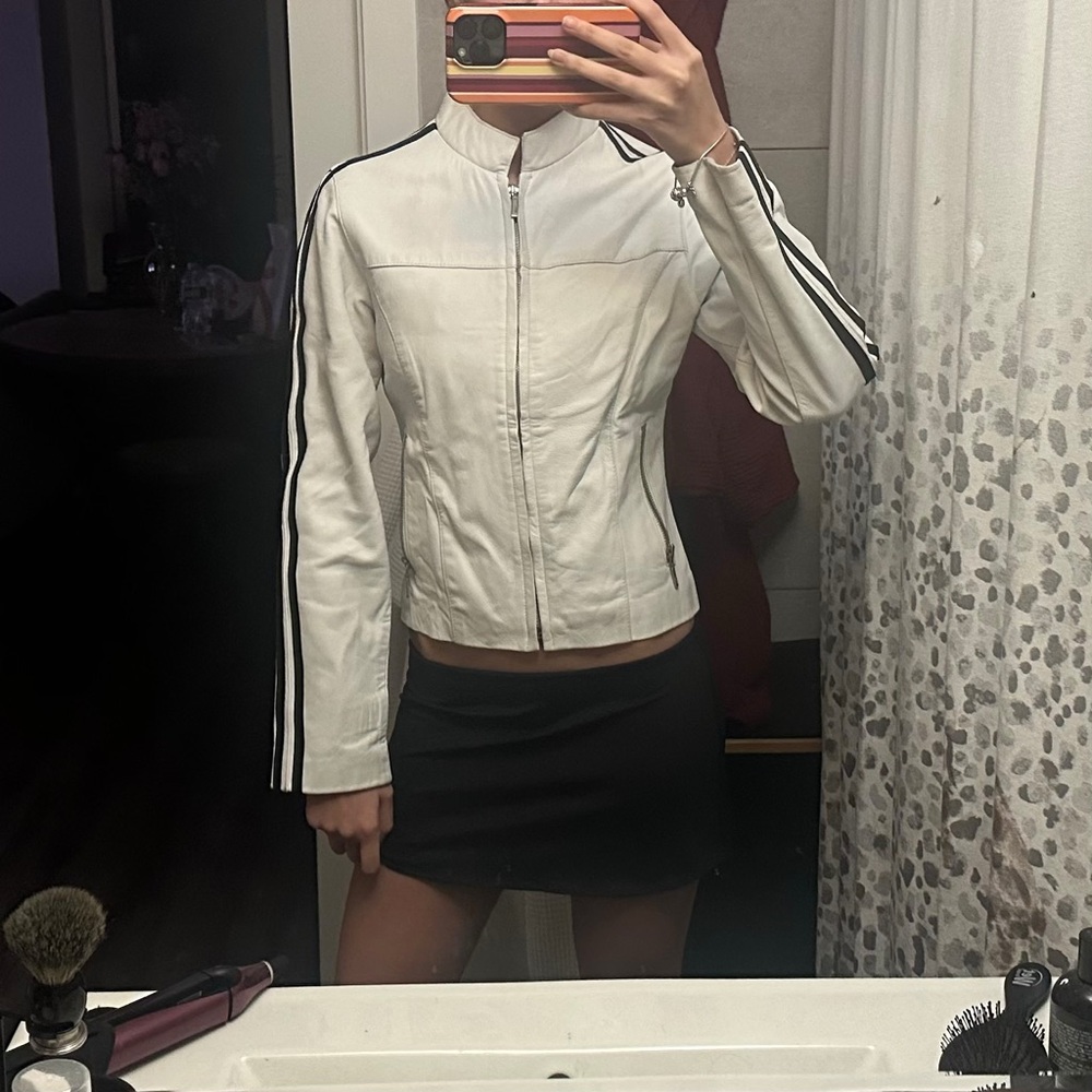 Vintage Real Leather Moto Jacket